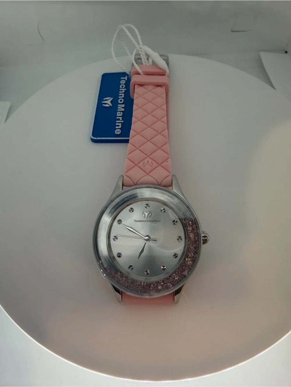 Technomarine Brillantezza Del Mare Pink Crystal Bezel Women's Watch 34mm